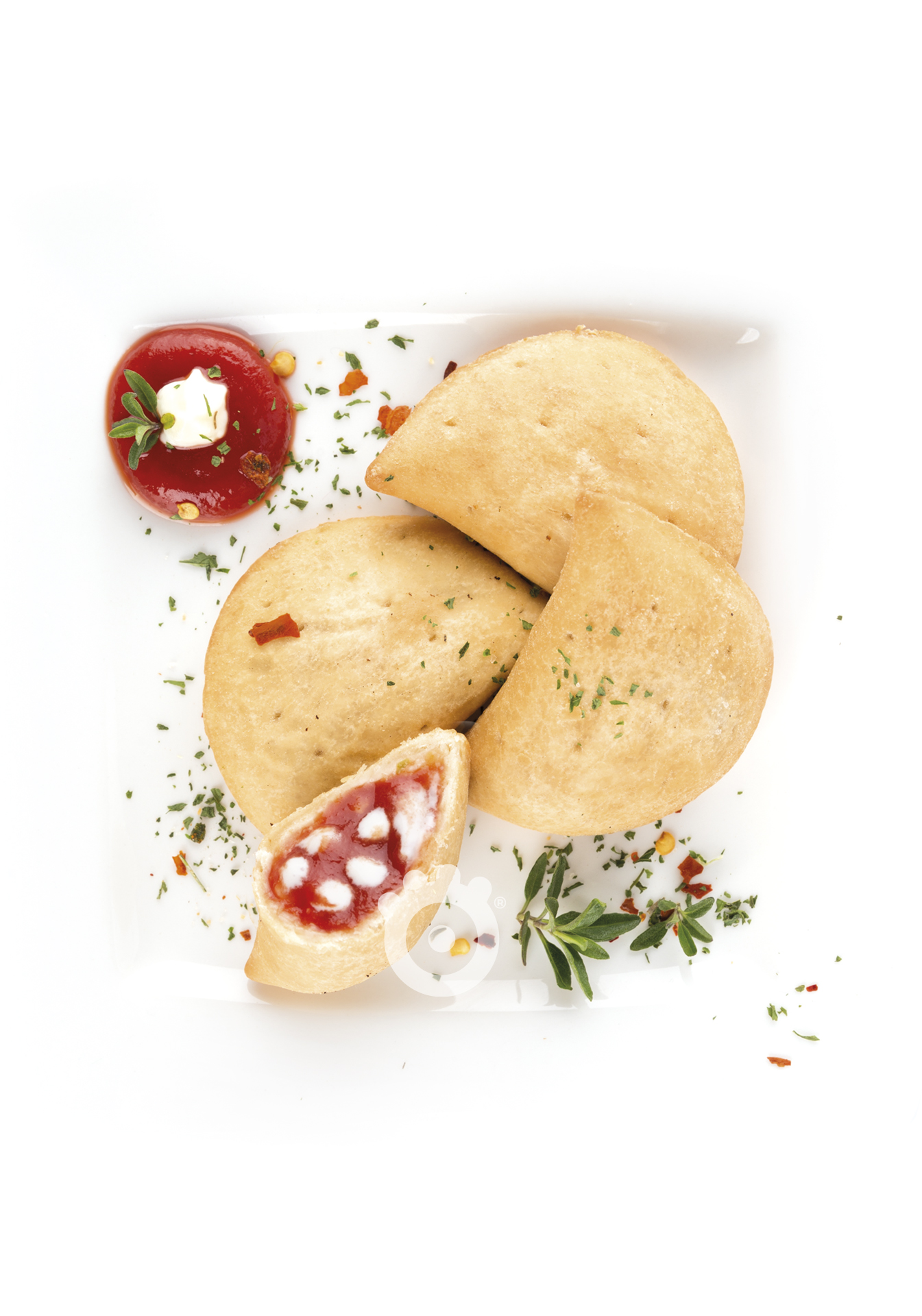 Panzerottini pomodoro e mozzarella - Food photography
